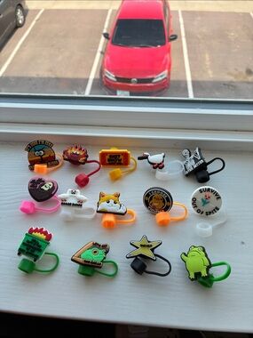 Straw Toppers Funny 14 PCs